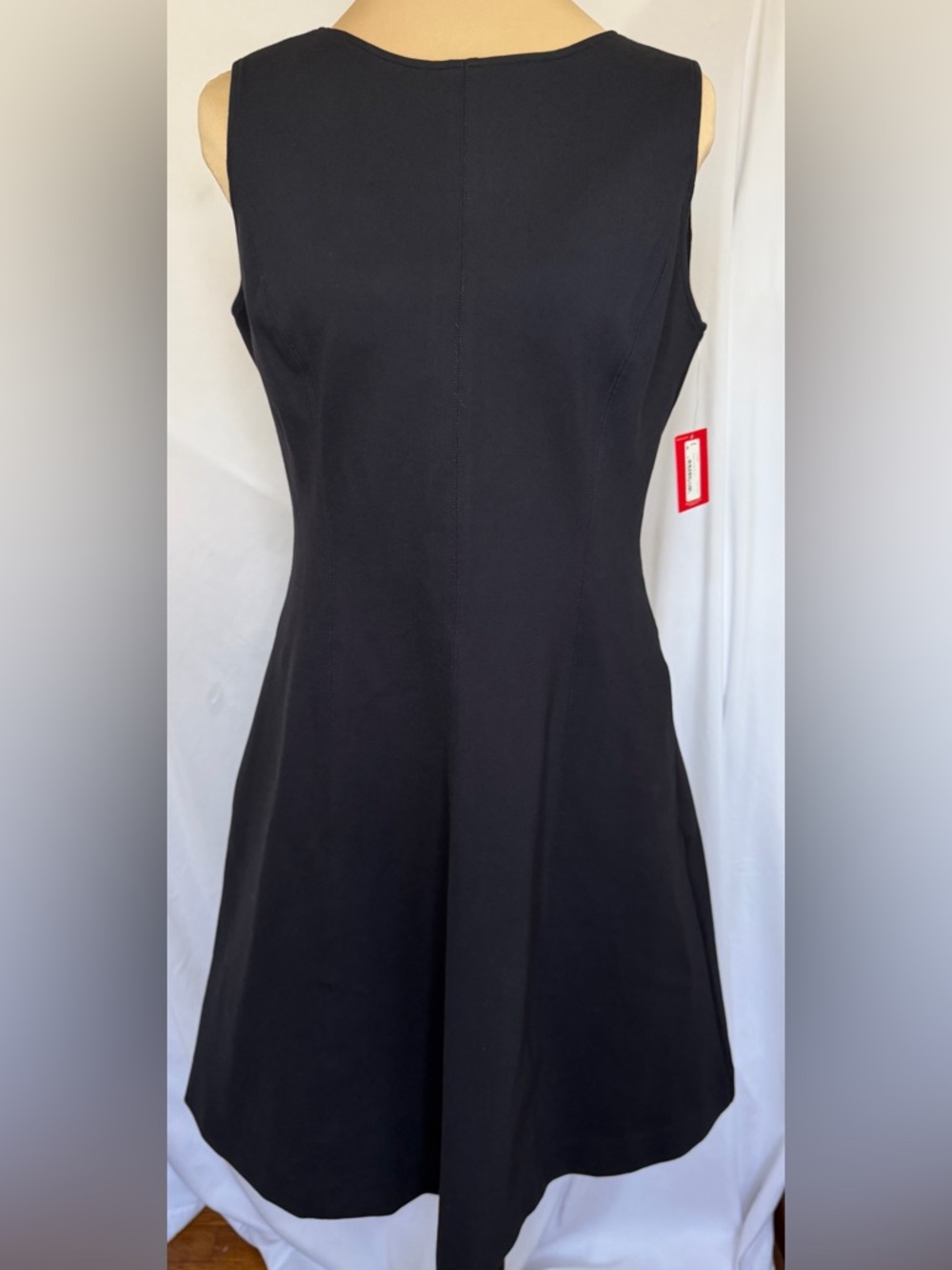 SPANX Perfect Fit & Flare Dress M Navy Ponte Sleeveless Shaping NWT